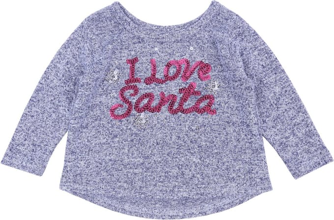 Grijze blouse I Love Santa