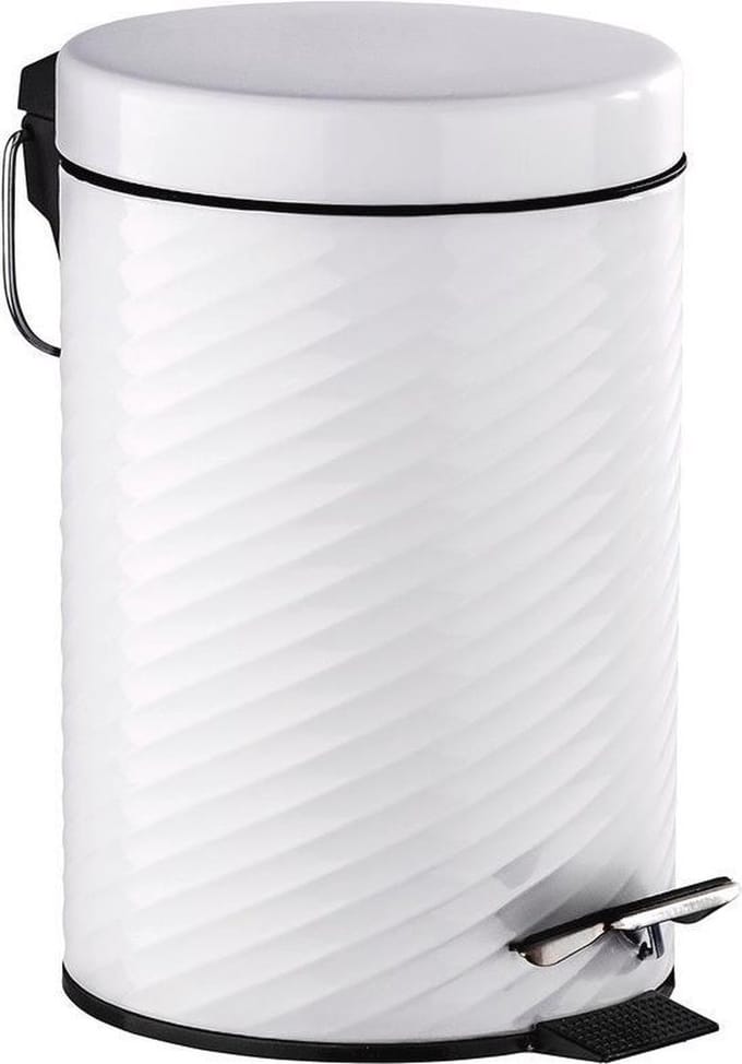 Wenko Pedaalemmer Spiro 3 Liter 22 X 26 Cm Rvs Wit