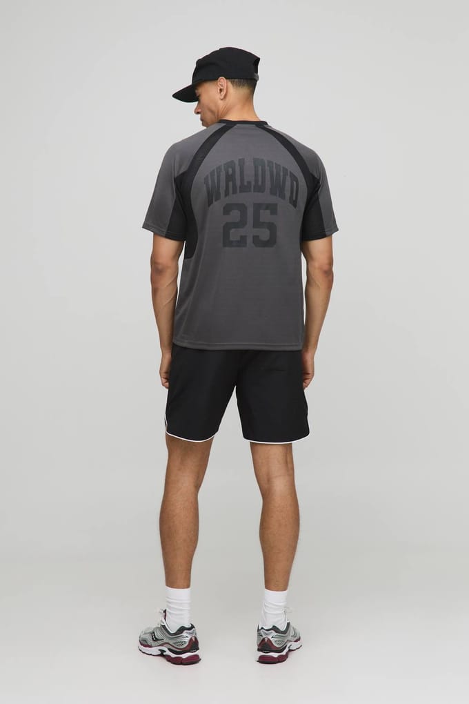 Elastische taille, relaxed gerimpeld nylon met pip-details shorts | Black | Size XS