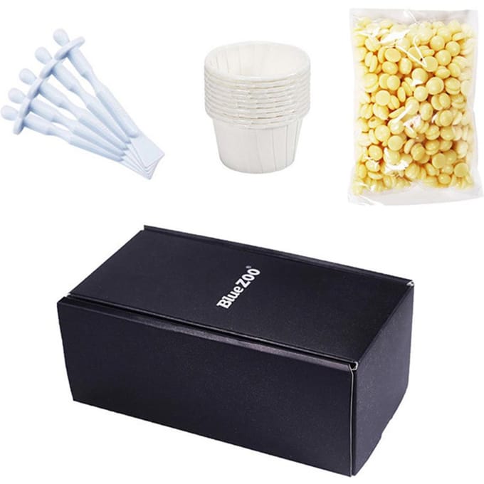 Blue ZOO Geen waspapier Quick Soild Wax Bonen Gezichtsneus Draagbaar haar Verwijder pak white