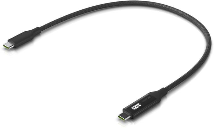 Ubiquiti UACC-Cable-USB-100W-0.3M-BK USB-kabel 0,3 m USB C 0,48 Gbit/s Zwart, Grijs
