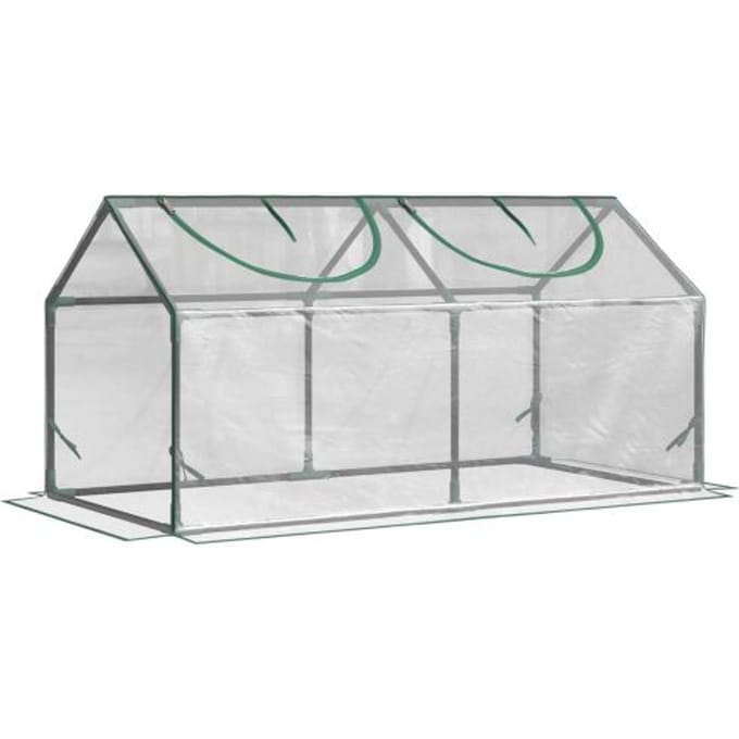Serre - MUVOE - 120x60x60 cm - PVC - UV-bescherming - Oprolbare ramen