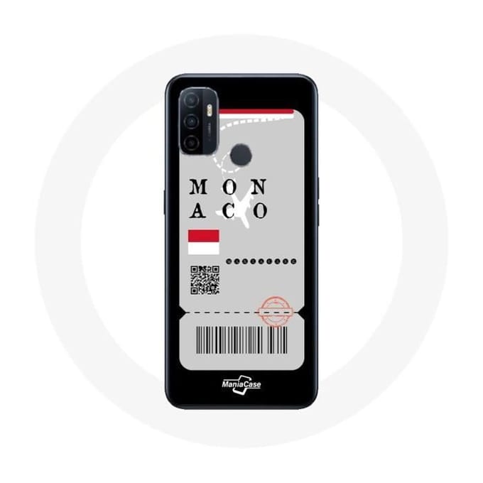 Coque - Oppo - A53 - Billet d'avion Monaco - Souple - Protection Synthétique