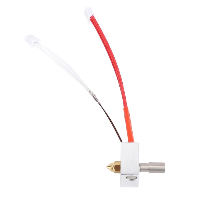 Extruder Hotend Kit voor Sermoon V1 V1 Pro 3D Printer Aluminium Verwarmingsblok Messing Nozzle RVS white