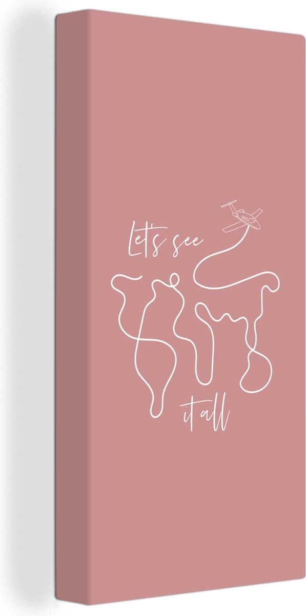 Canvas Schilderij Spreuken - Quotes - Let's see it all - 40x80 cm - Wanddecoratie