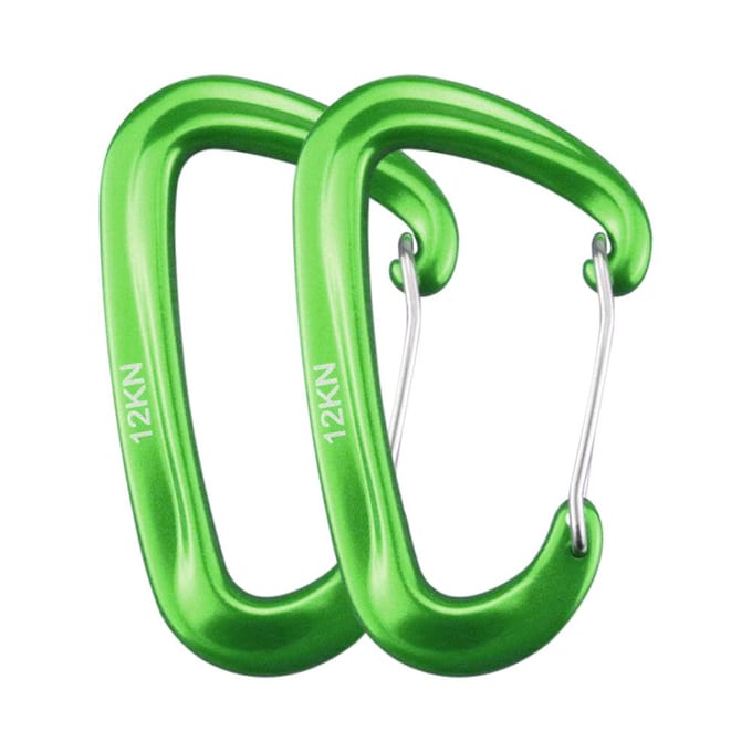 6 stuks karabijnhaak 12KN zware karabijnhaak clips voor hangmatten kamperen wandelen backpacken zilver