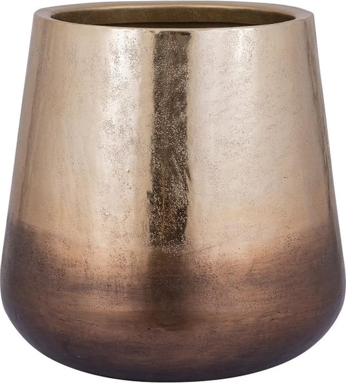 PTMD Nouska Bloempot - 48 x 48 x 48 cm - Aluminium - Goud