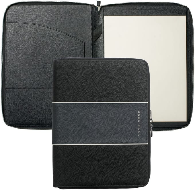 HUGO BOSS Schrijfmappen Gear Writing Set Blue Blauwgrijs
