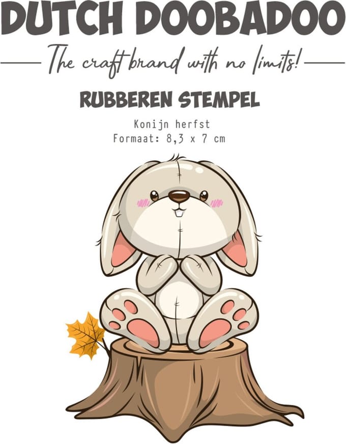 DDBD Rubber stempel Konijn Herfst