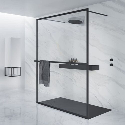Riho Lucid Walk-In Shower Wall GD401 100 cm with 2 stabilizing bars, G005030121