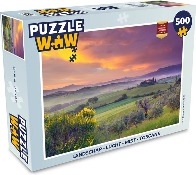 Puzzel Landschap - Lucht - Mist - Toscane - Legpuzzel - Puzzel 500 stukjes