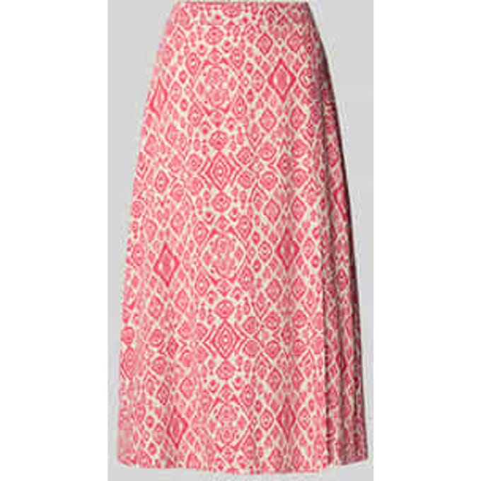 Midirok van een mix van linnen en viscose, model 'LINNO'