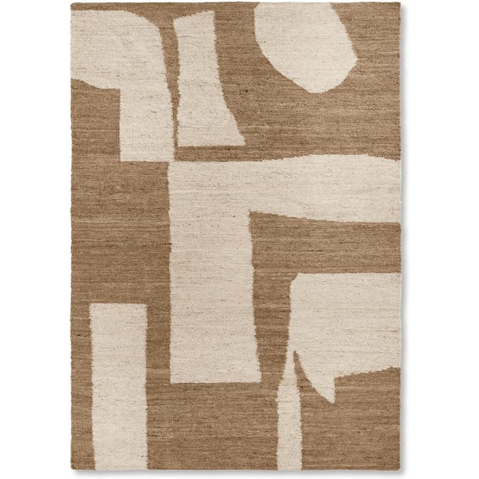 Ferm Living Stuk tapijt - wit/toffee - 200x300 cm