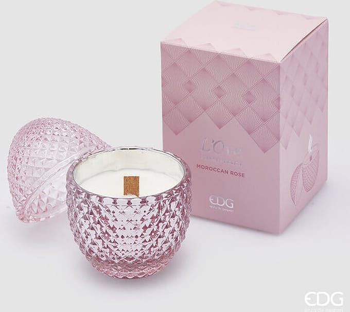 EDG - Enzo De Gasperi - Geurkaars Roze Maroccan Rose D8 - Glas - Pasen