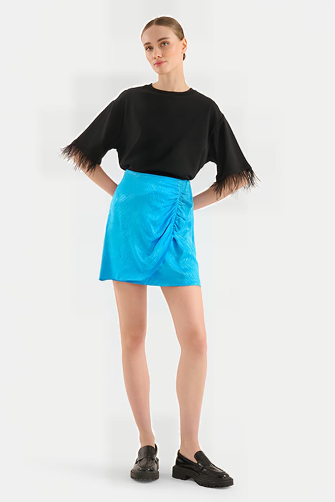 Shoeby La-sbfringe Skirt Blue Taglia: M | Minigonne Outlet | Donna | Blu