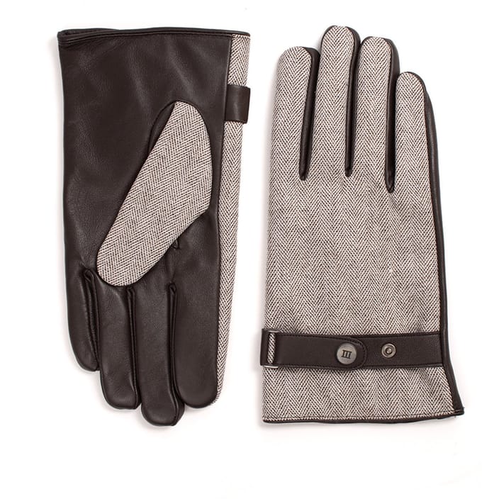 FIORE | Handschoenen met visgraatmotief | Light bruin