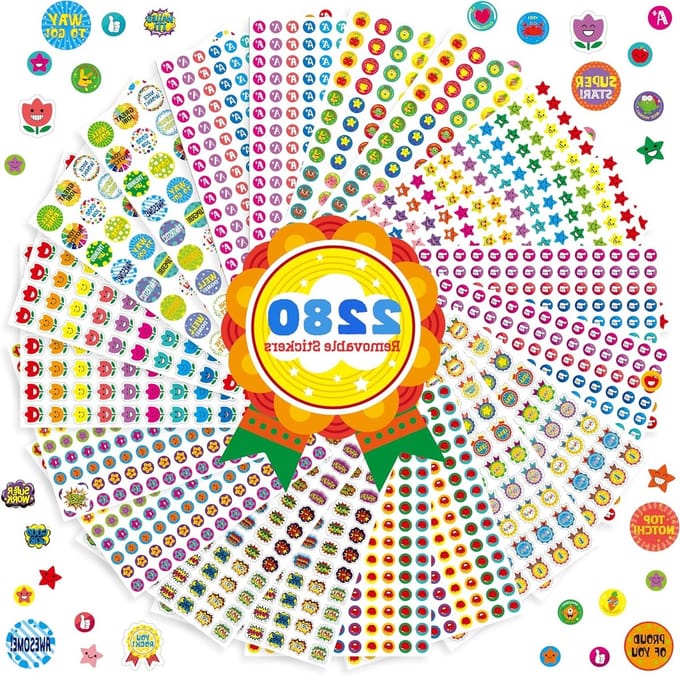 Stickers Set van 2280 Stuks voor Creatieve Projecten, Scrapbooking en Decoratie