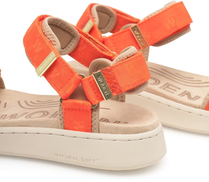 Woden Line Woven Sandalen Oranje EU 41 Vrouw