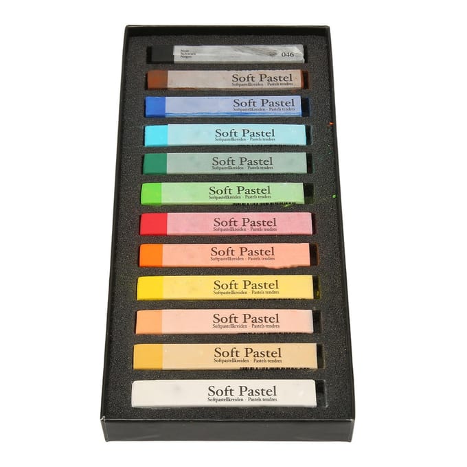 Zachte Pastelkrijt 12 Kleuren Langdurig Kunstenaarskrijt Pastelstiften voor Kantoor School Kunst Tekenen gray