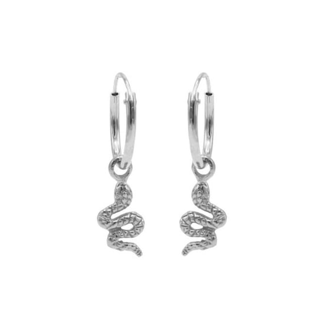 Karma symbols oorbel M1988 snake zilver