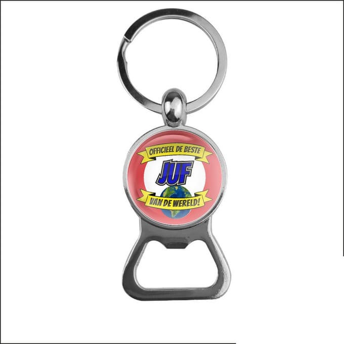 Bieropener Glas - Officieel De Beste Juf Van De Wereld