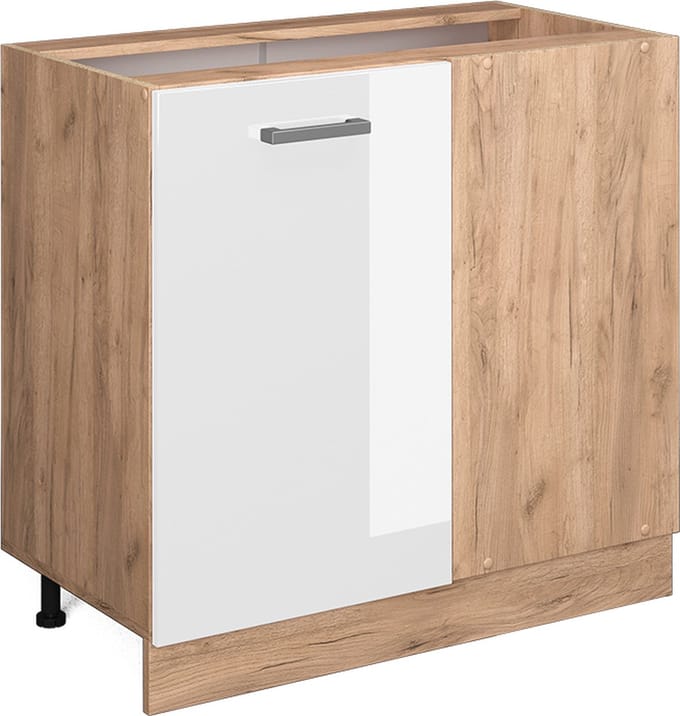 Vicco R-Line Hoekkast – 86 cm zonder werkblad Wit Hoogglans