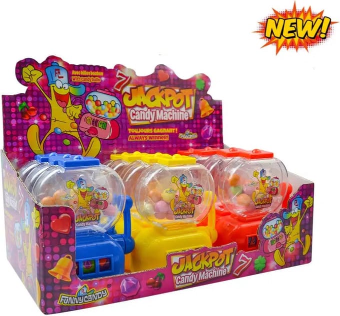 Funny Candy | Jackpot Candy Machine | 12 stuks | Traktatie