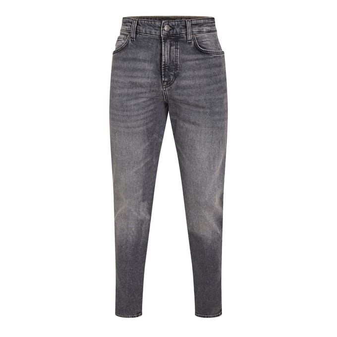 Men's Boss High Rise Slim Fit Five Pocket Jeans in Medium Grey