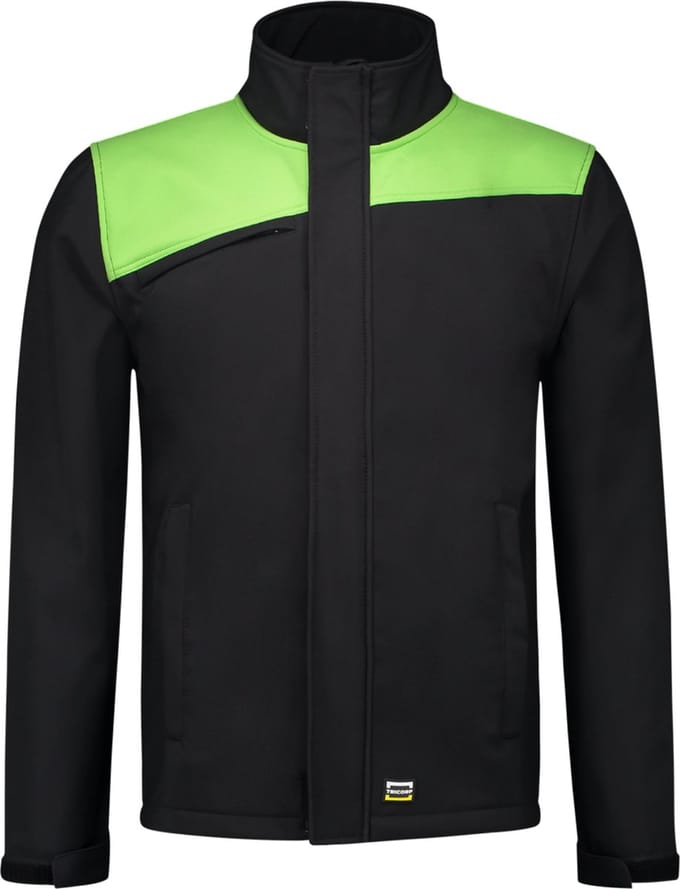 Tricorp 402021 Softshell Bicolor Naden - Zwart/Limoen - 7XL