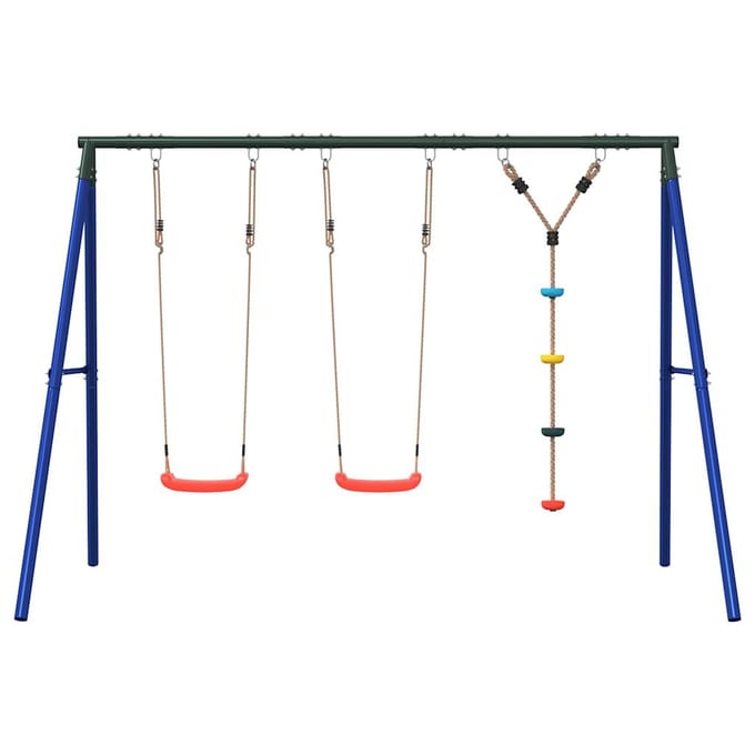 vidaXL - Schommelset - met - schommels - en - klimtouw - met - schijven