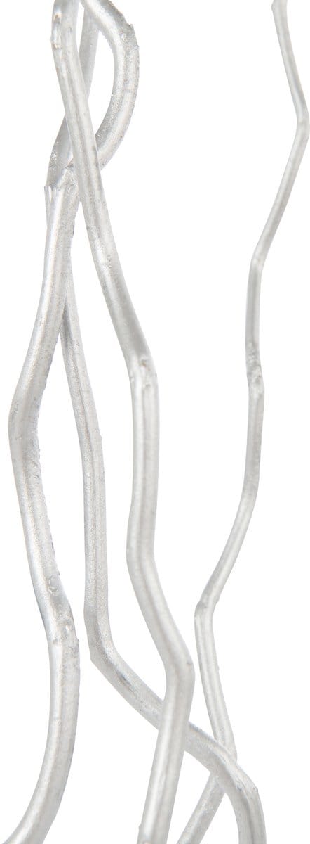 J-Line decoratie tak Droogbloemen - riet - zilver - medium - 3 stuks