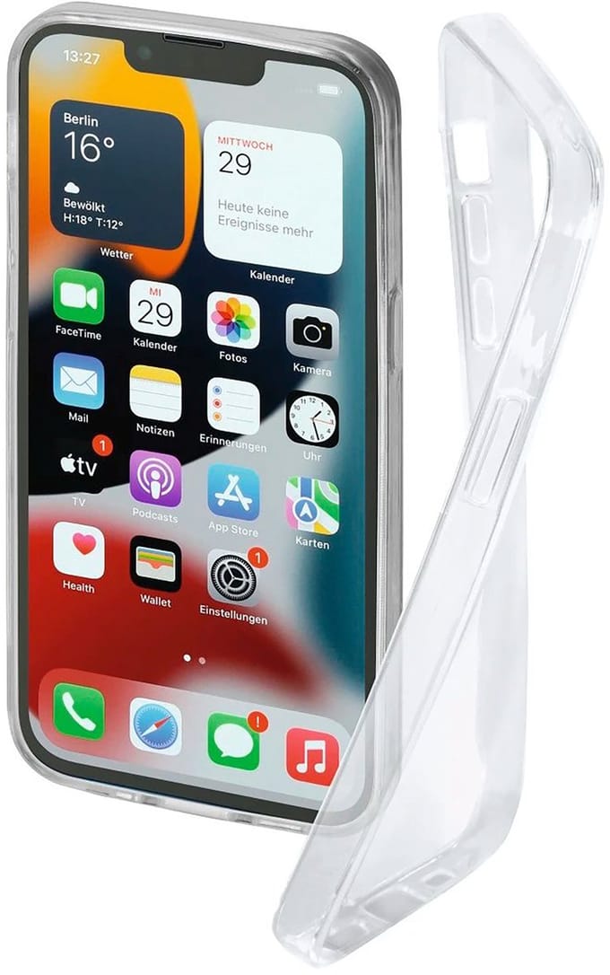 Hama Crystal Clear Cover Hoesje geschikt voor Apple iPhone 13 - Flexibel telefoonhoesje - Krasbestendig - Transparant