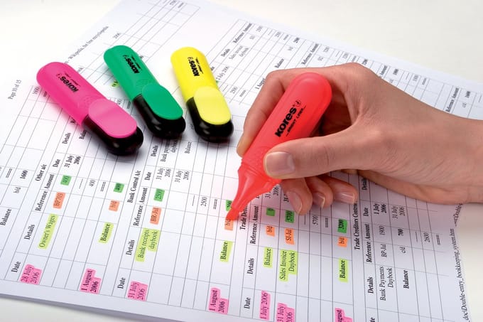 Kores tekstmarker 'Bright Liner', groen