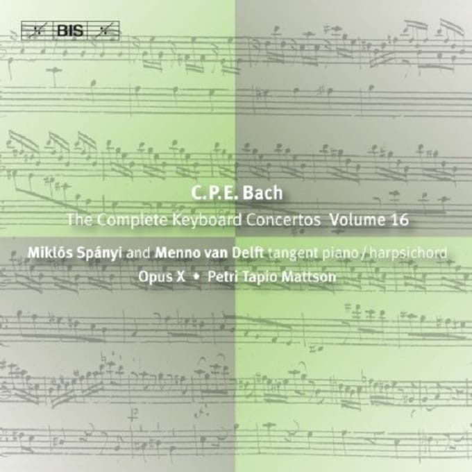 Miklós Spanyi, Menno Van Delft, Opus X Ensemble - C.P.E. Bach: Complete Keyboard Concertos, Volume 16 (CD)