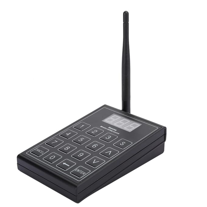 Pager Maaltijd Oproeper Wachtrij Draadloos Oproepsysteem Ontvanger voor Restaurant SU-669-S EU Plug white