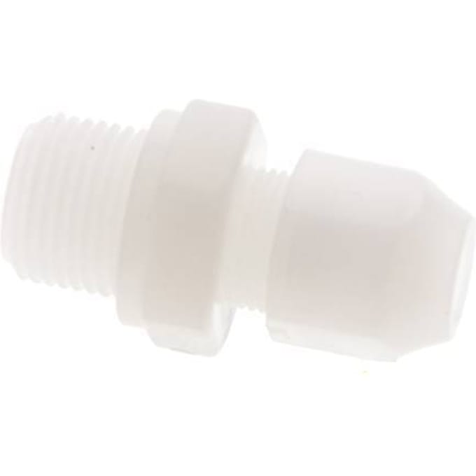 6x8mm & G3/8'' PVDF rechte slangkoppeling met buitendraad 10bar/145psi