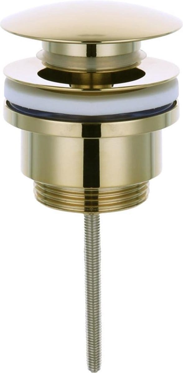 Diamond Line Diamond - Afvoerplug Wastafel - Clickwaste - Laag - 5/4 - Goud