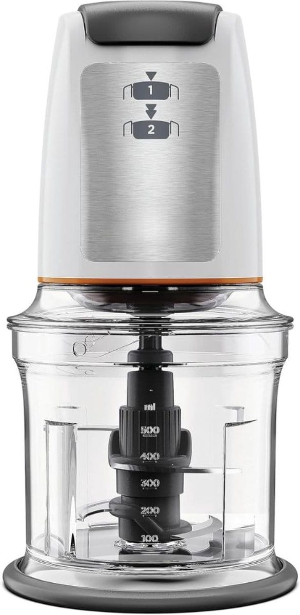 SNJY® Hakmolen - Snijmachine - Groentesnijder Electrisch - 500 W - 0,5L - Wit/Zilver