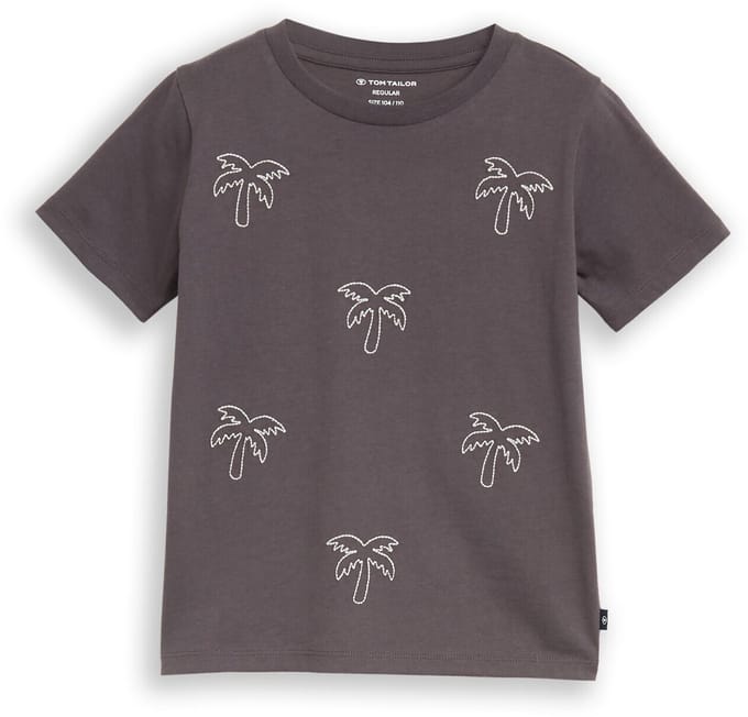 Tom Tailor - T-shirt met borduursel - Maat 92/98 - embroidered palm tree design