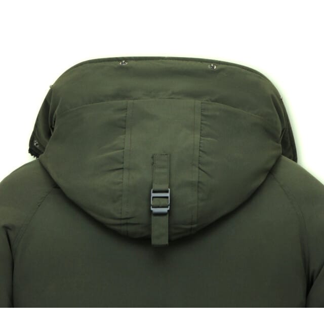 Winterjas Heren Kort met Capuchon - 8821 - Groen