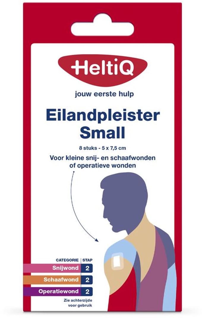 Heltiq - Eilandpleister Small - 8 stuks - 5 x 7,5 cm