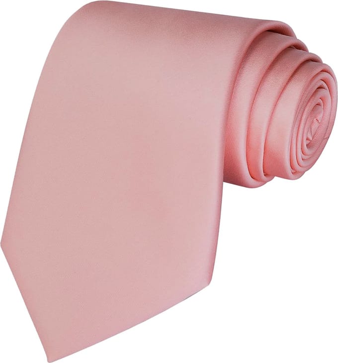 Fako Fashion - Stropdas - Effen - Satijn - 8cm - 145cm - Oud Roze