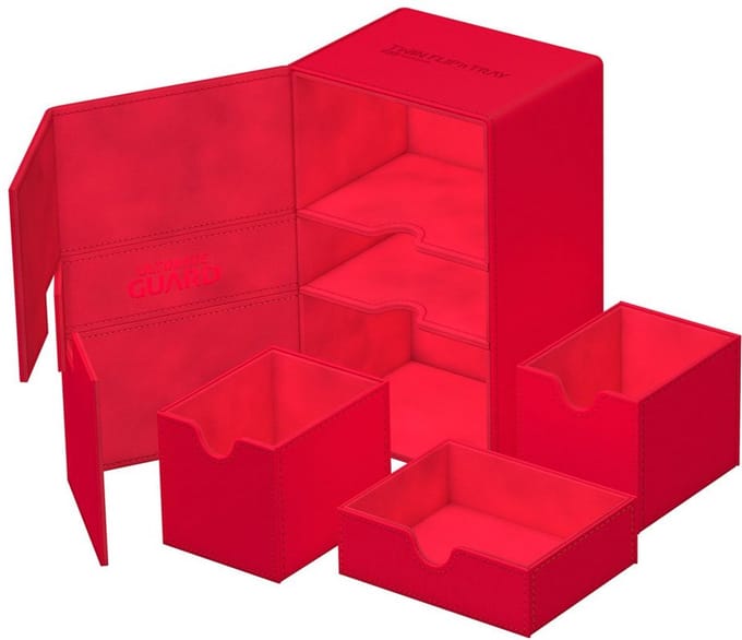Ultimate Guard Ultimate Guard Twin Flip'n'Tray 160+ Xenoskin - Red Card Boxes