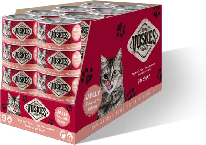 Voskes Kattenvoer Nat Tonijn met Zalm 85gr
