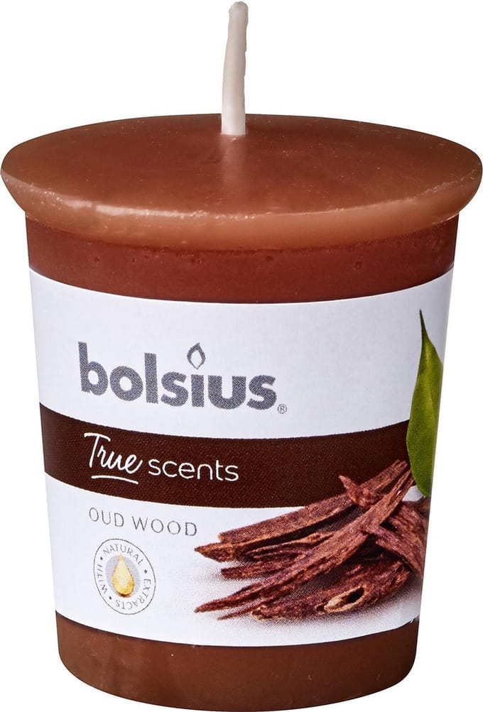 Bolsius - True Scents - Votive rond - 53/45 - Oud Wood