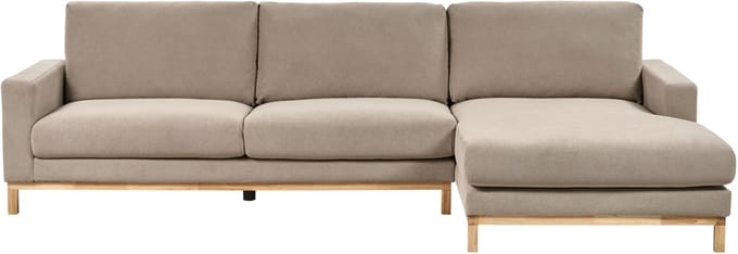 SIGGARD - Hoekbank - Taupe - Linkszijdig - Polyester