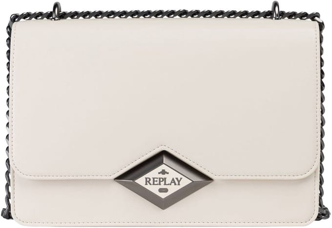 REPLAY schoudertas Crossbody Bag White Smoke crème