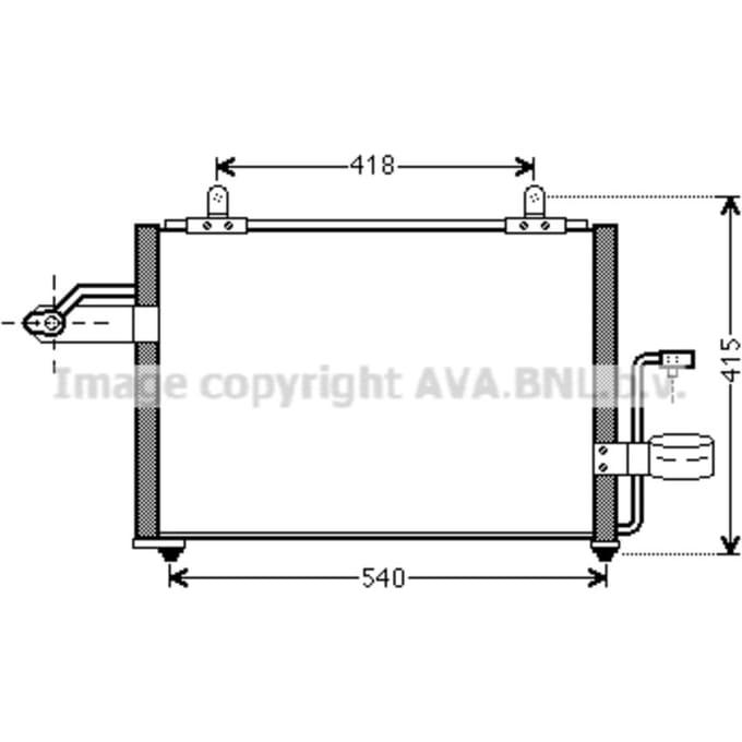 Condensator, airconditioning AVA COOLING DW5084