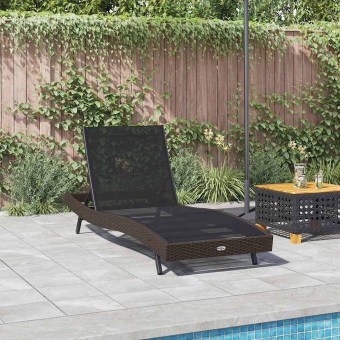 vidaXL - Ligstoel - 197 - x - 70 - x - 82 - cm - poly - rattan