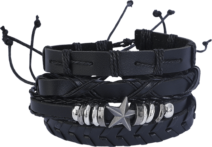 R.E.D. by EMP - Gothic Armband Set - Sternenmix - zwart